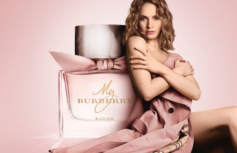 Lily James fronts My Burberry Blush fragrance campaign