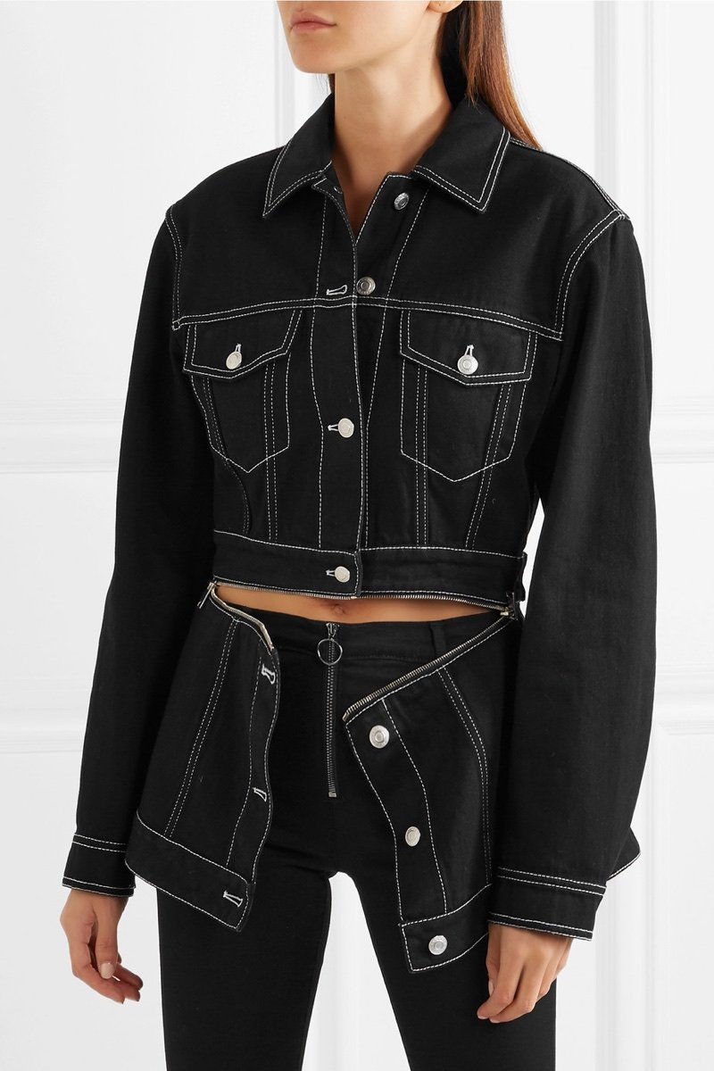 Alexander McQueen Zip Detailed Denim Jacket $1,575