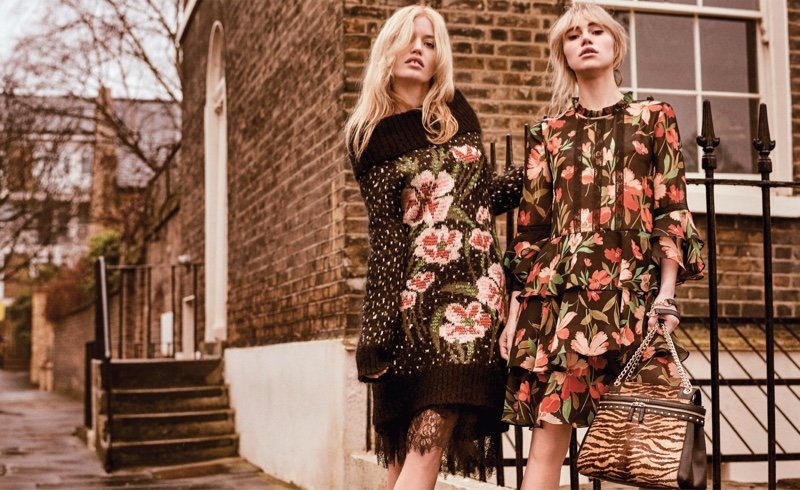 Georgia May Jagger & Suki Waterhouse Front Twinset Fall 2018 Campaign