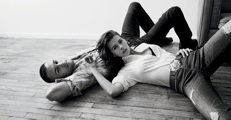 Corey Saucier and Georgia Fowler appear in Buffalo Jeans fall-winter 2018 campaign