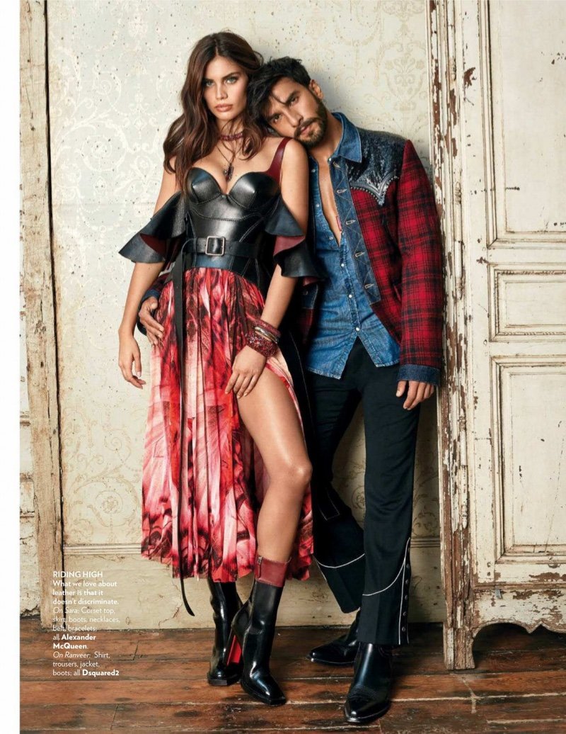 Sara Sampaio Poses in Statement Styles for Vogue India