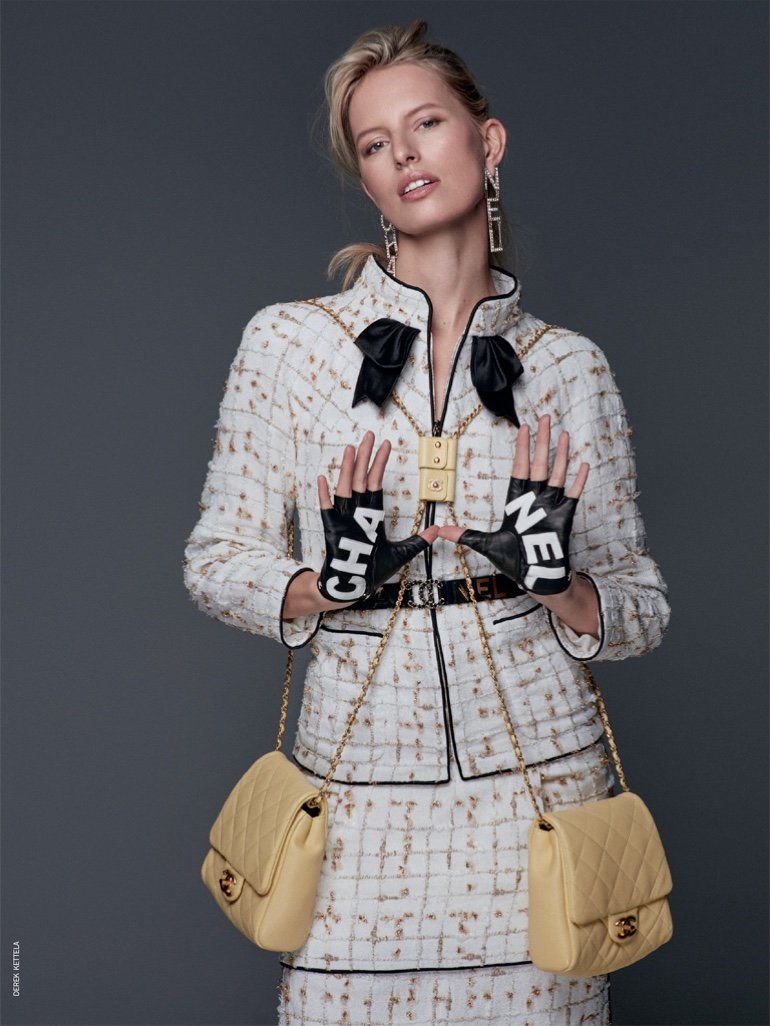Karolina Kurkova Models Chic Styles for Marie Claire Italy