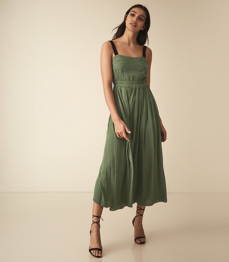 Reiss Luellla Pleated Maxi Dress in Green $250 (previously $370)