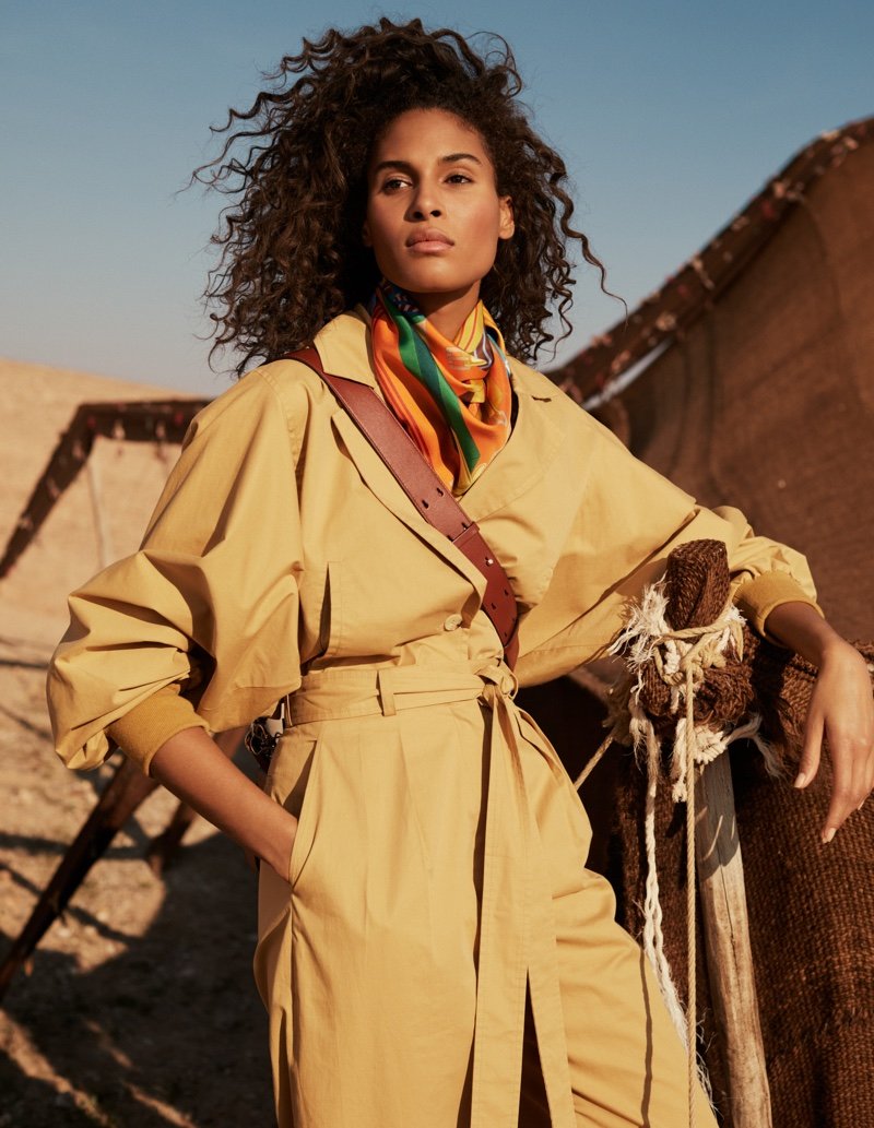 Cindy Bruna Embraces Desert Style for Vogue Arabia